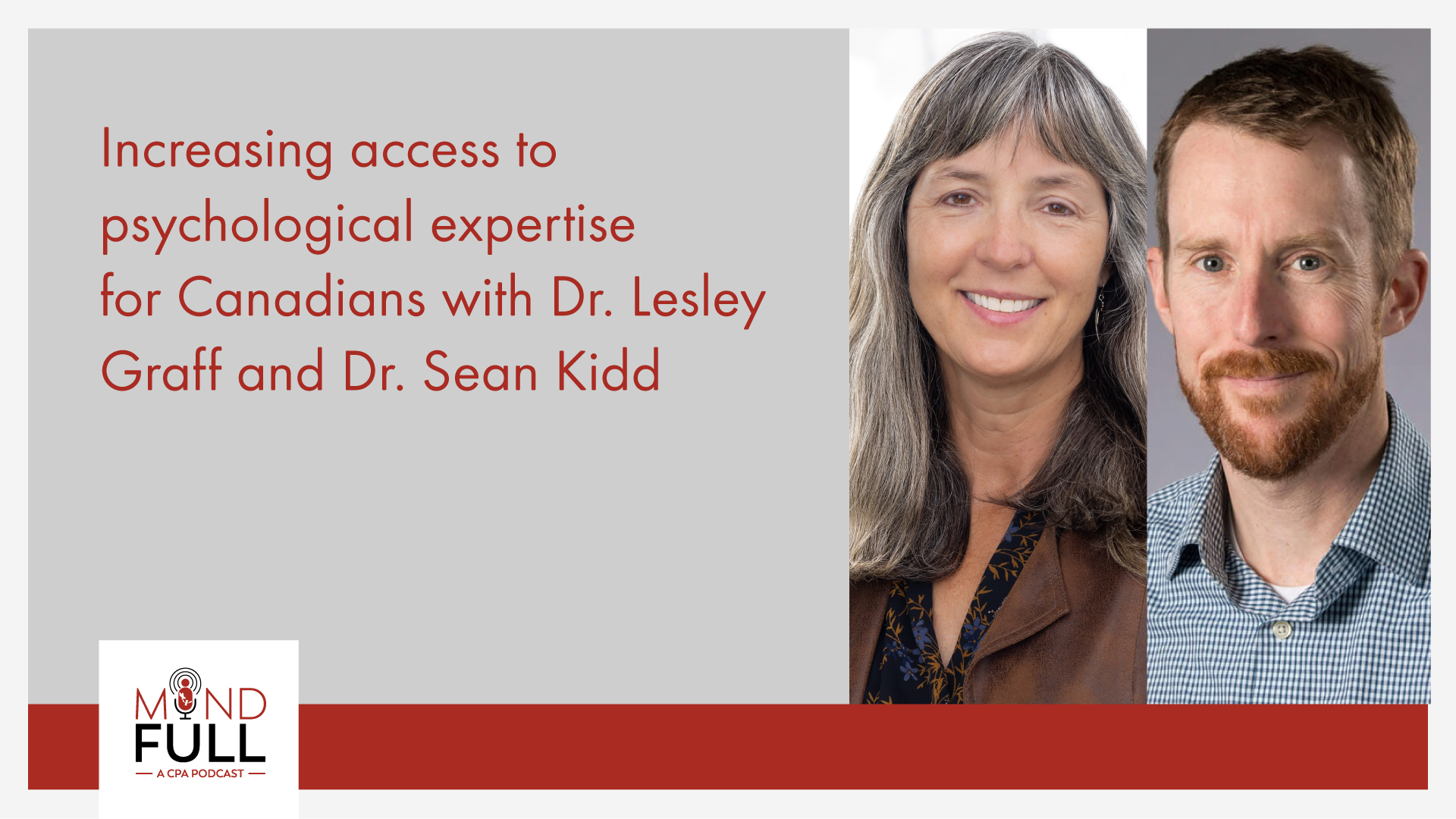 Dr. Lesley Graff and Dr. Sean Kidd